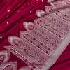 Maroon Banarasi Silk Saree With Heavy Silver Zari Weaving