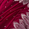 Maroon Banarasi Silk Saree With Heavy Silver Zari Weaving