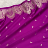 Royal Purple Banarasi Silk Saree With Silver Zari Weaving