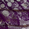 Royal Wine Purple Banarasi Silk Saree with Gold Zari Floral Buti & Heavy Designer Border