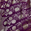 Royal Wine Purple Banarasi Silk Saree with Gold Zari Floral Buti & Heavy Designer Border